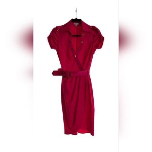 Elegant Pink Button-Down Dress